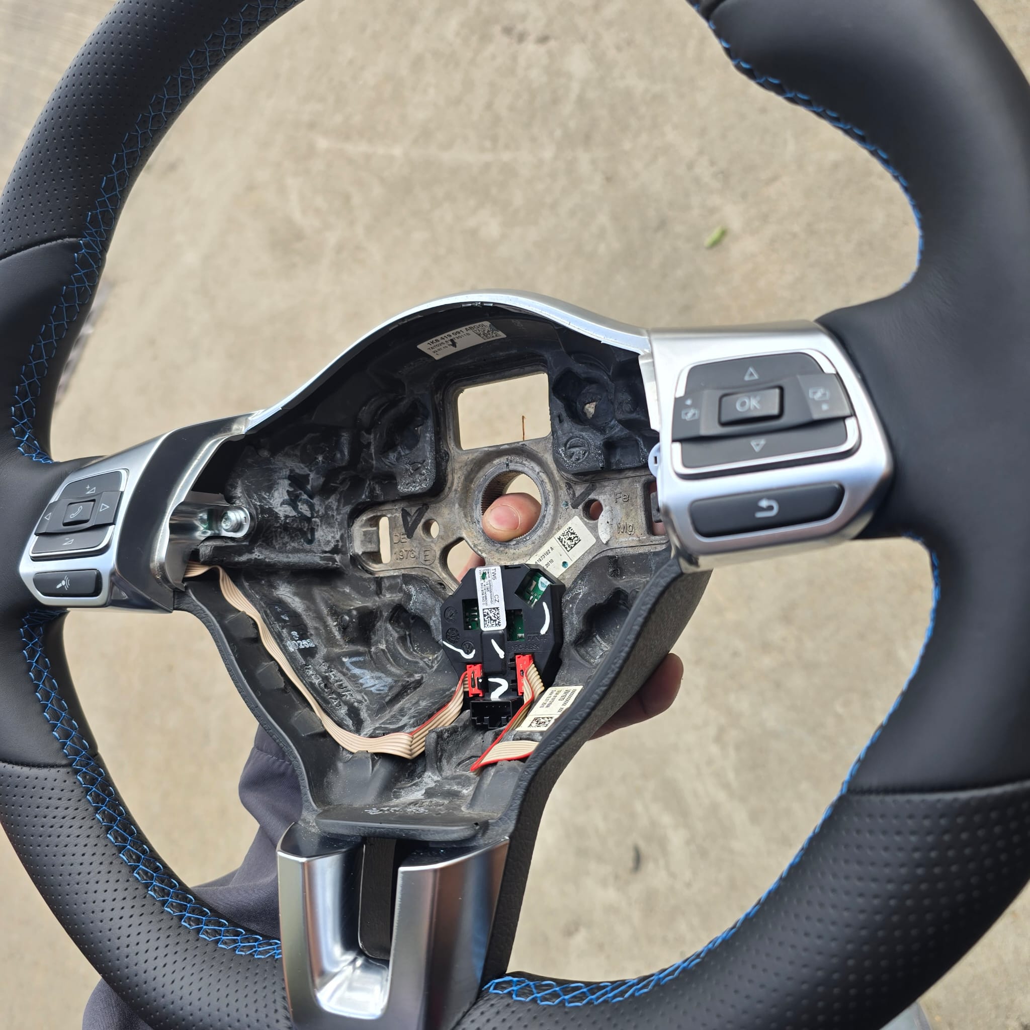 T5.1 Blue Stitching Steering Wheel
