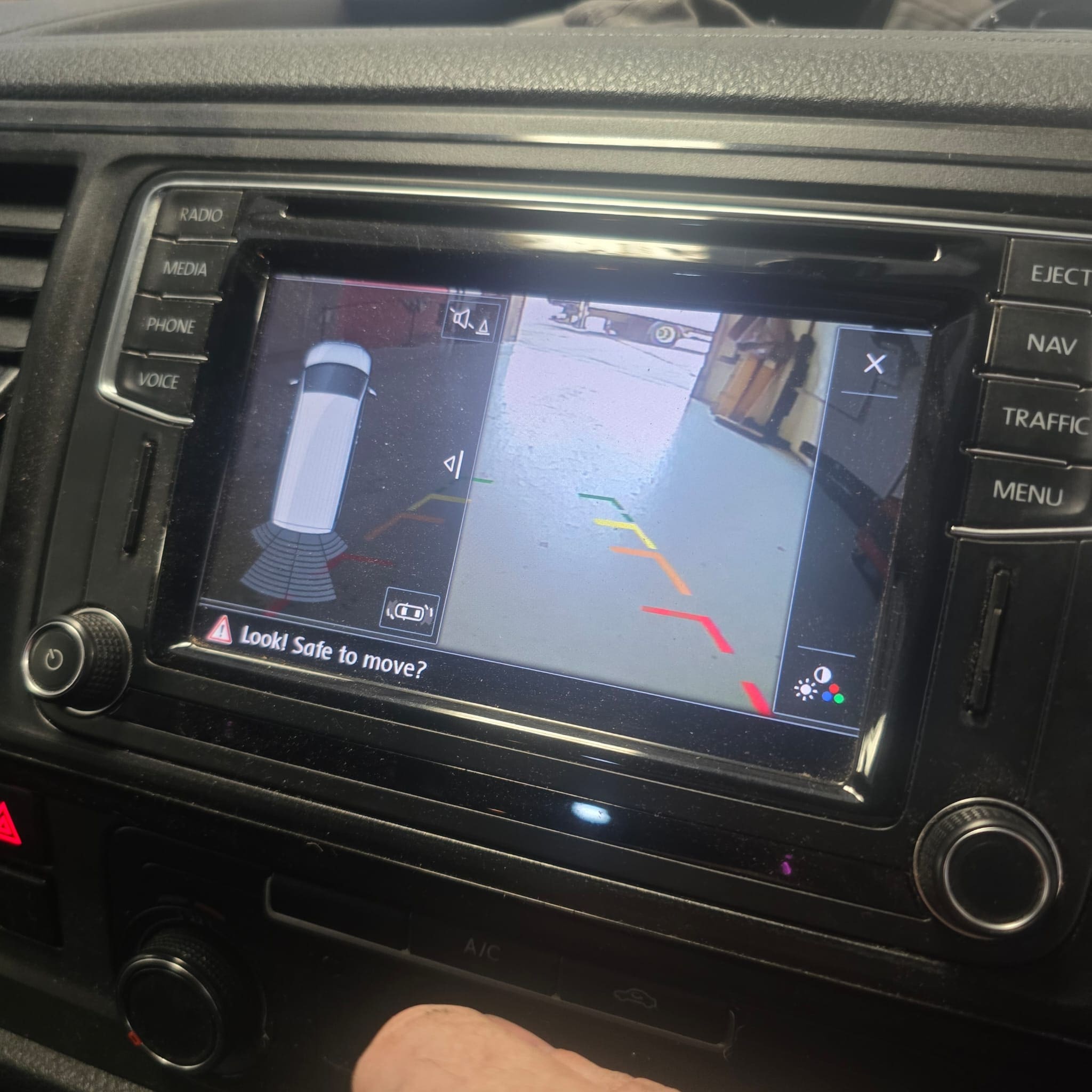OEM style reversing camera retrofit on Volkswagen Transporter T6 with Discover Media unit