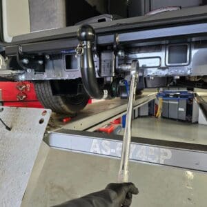 Fixed swan neck towbar fitted at Midlands workshop