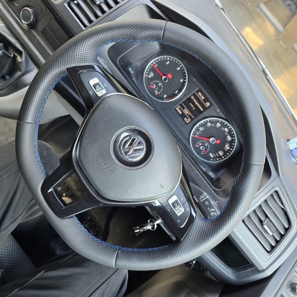 vw-t6-nappa-leather-blue-stitch-steering-upgrade-london