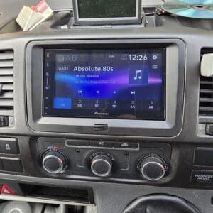 vw-transporter-t5.1-golf-steering-wheel-pioneer-stereo-reverse-camera-install