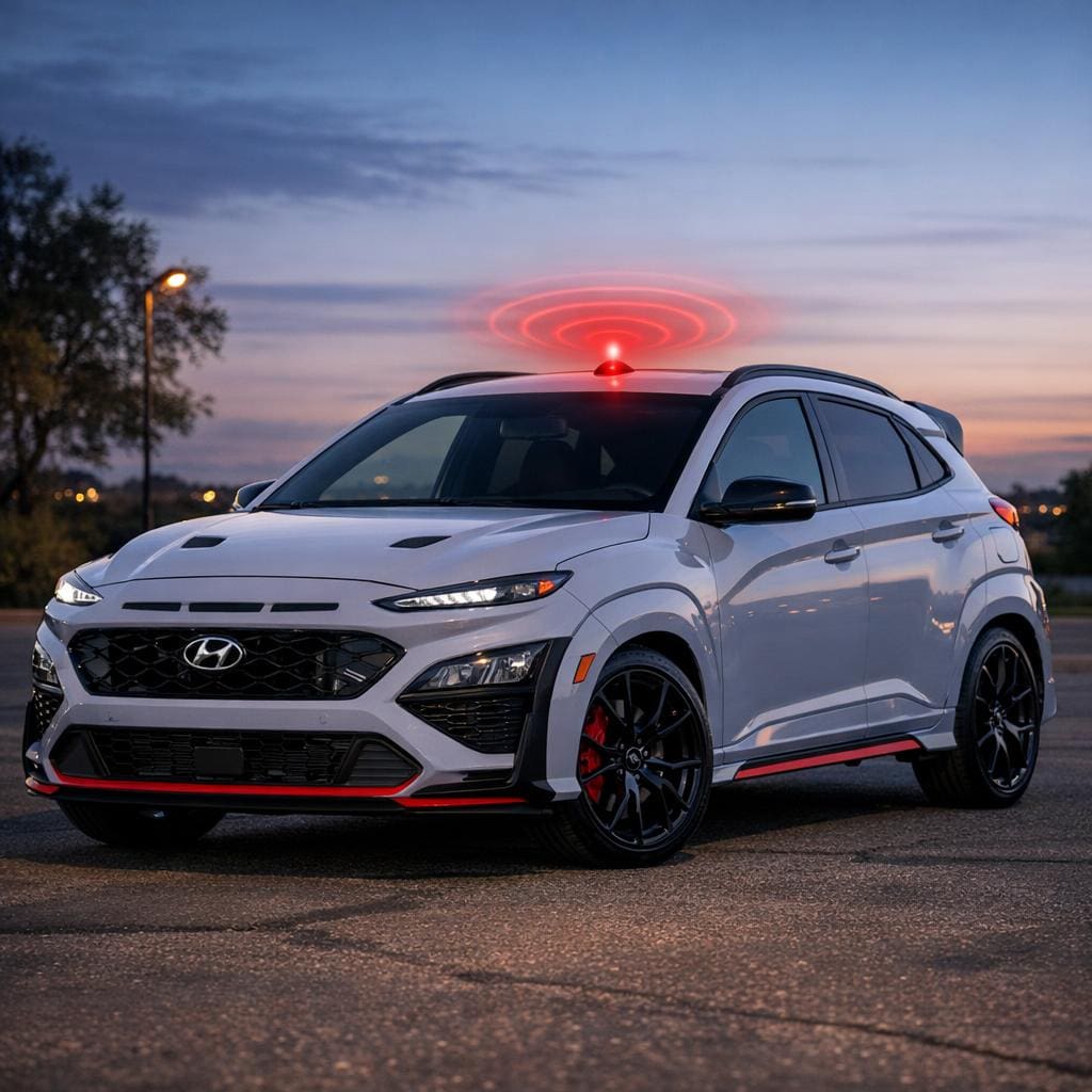 Hyundai Kona N (used ≤5y) insurance approved tracker installation view