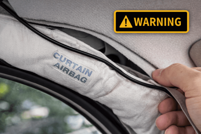 ncorrect dash cam wiring routed over curtain airbag in A pillar
