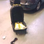 Aftermarket heated seat temperature switch mounted in seat base trim