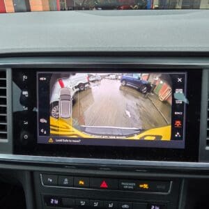 Seat Ateca OEM rear view camera upgrade installed in Midlands workshop