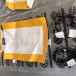 Volkswagen Group OEM heated seat pads prepared for retrofit installation