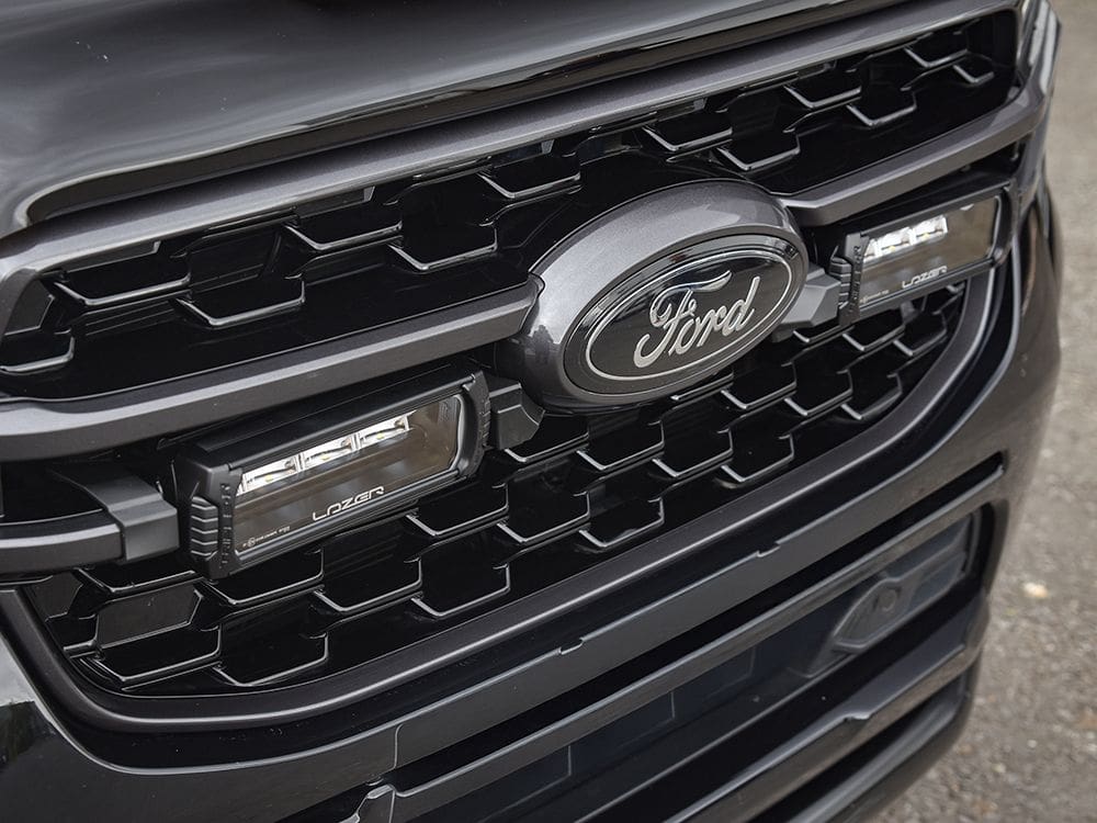 Lazer Lamps grille integration kit installed on Ford Ranger