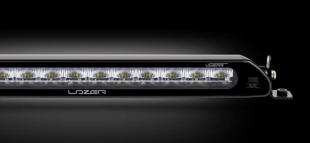 Lazer Linear slim LED driving light bar installed on vehicle