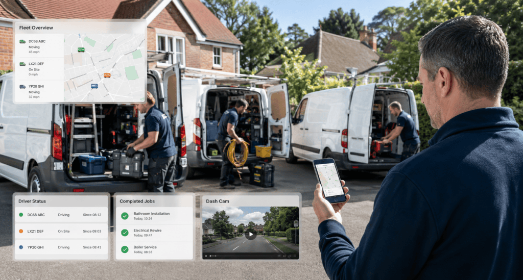 Fleet Tracking for Service Vans with GPS and Dash Cam Management