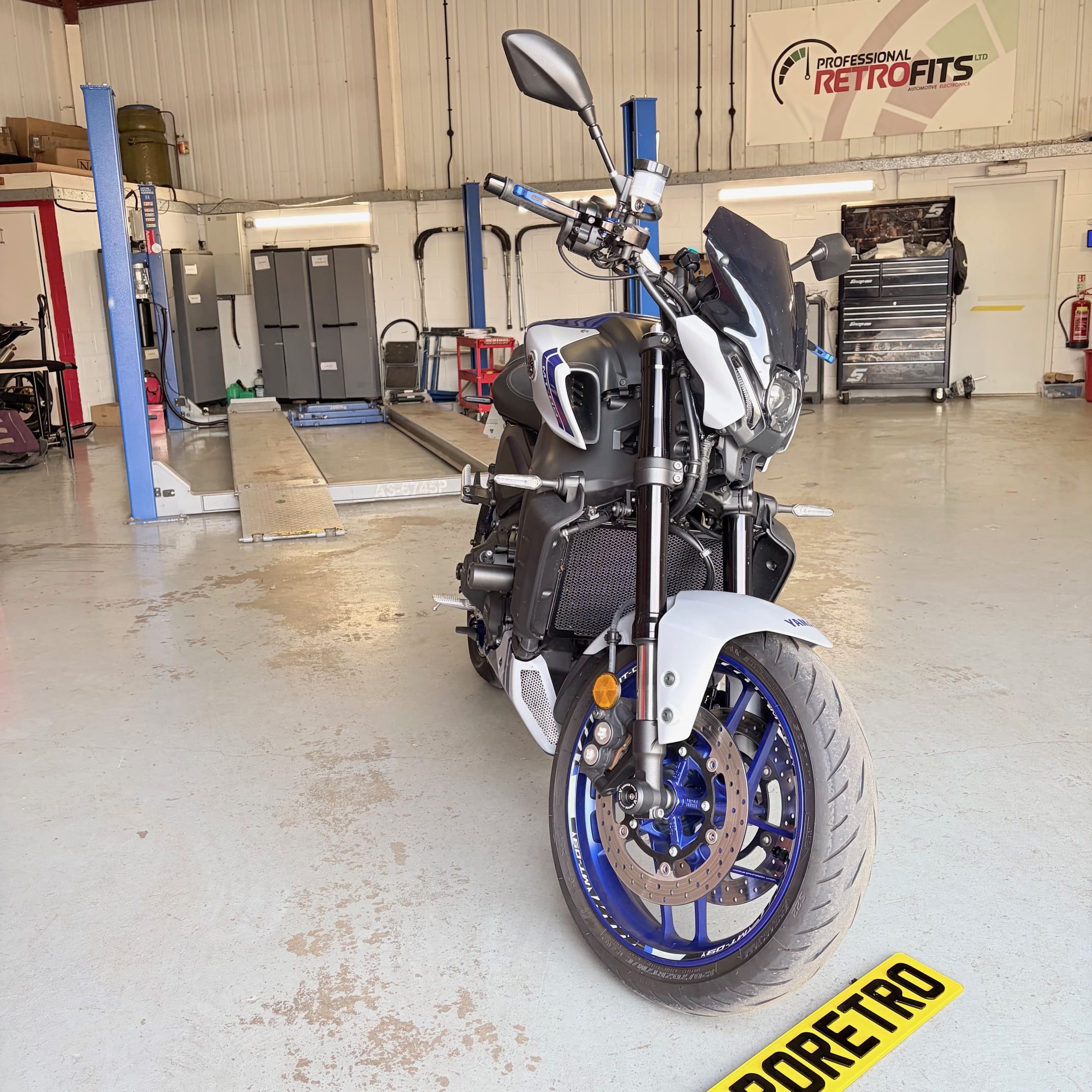 Yamaha motorbike alarm setup with level sensor fault diagnosis and META tag programming